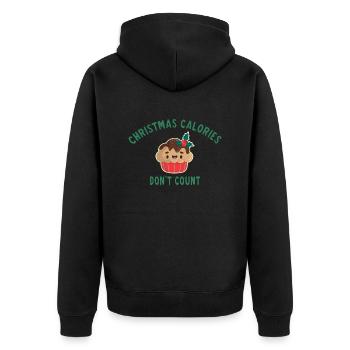 Christmas calories don't count - Veste à capuche bio Premium Unisexe - noir - Dos - Nico (187cm)