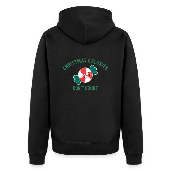 Christmas calories don't count - Veste à capuche bio Premium Unisexe - noir - Dos - Nico (187cm)