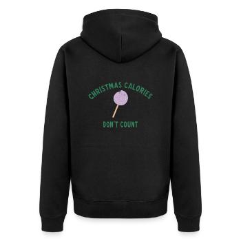 Christmas calories don't count - Veste à capuche bio Premium Unisexe - noir - Dos - Nico (187cm)