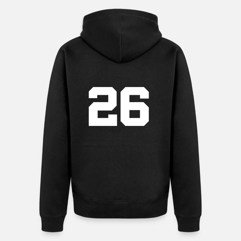 26 - Unisex Premium Bio Zip Hoodie - Schwarz