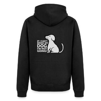 bring my dog quote - Unisex Premium Organic Zip Hoodie - black - Back - Nico (187cm)