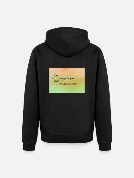 Arthin new year - Unisex Premium Organic Zip Hoodie - black