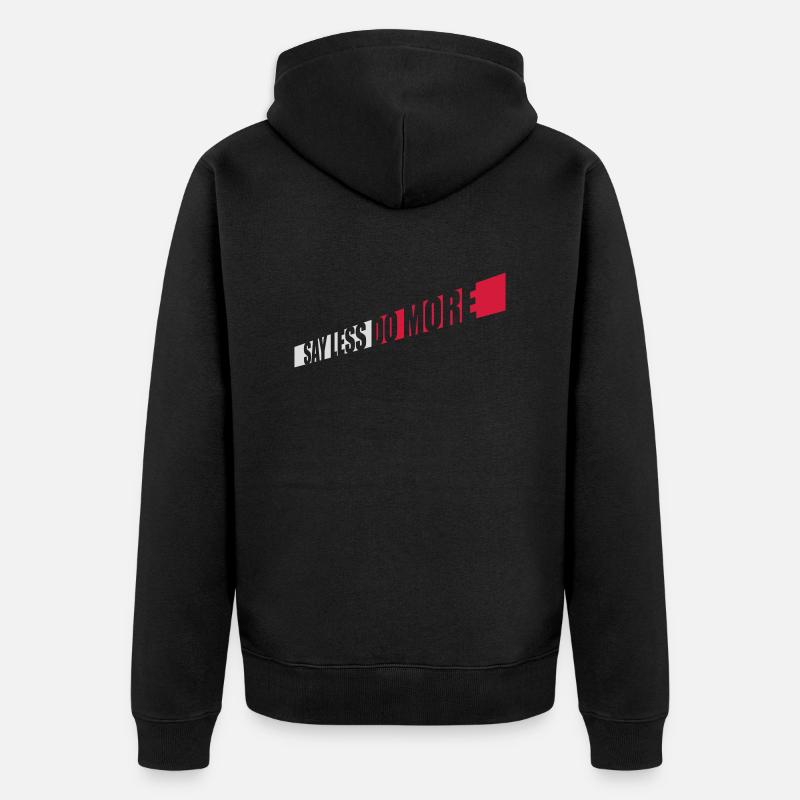 Dire moins faire plus - Veste à capuche bio Premium Unisexe - noir
