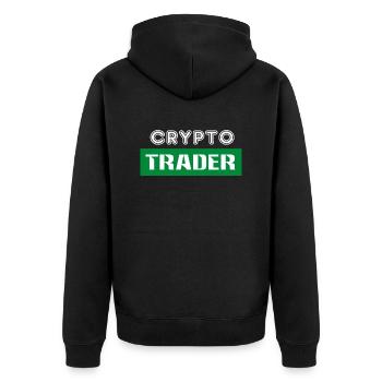 Trading de Bitcoin et d'actions cryptographiques - Veste à capuche bio Premium Unisexe - noir - Dos - Nico (187cm)