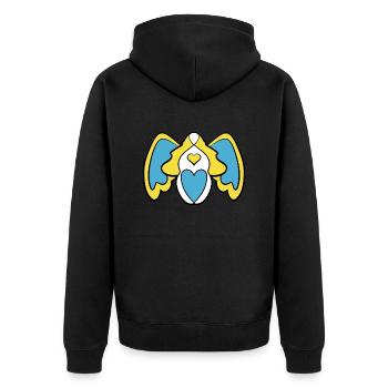 Ange de la paix - Veste à capuche bio Premium Unisexe - noir - Dos - Nico (187cm)