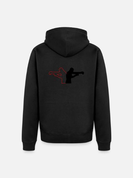 Boxing - Unisex Premium Organic Zip Hoodie - black