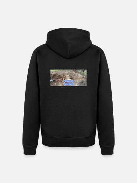 PROJEKT BRÜCKE - Unisex Premium Bio Zip Hoodie - Schwarz
