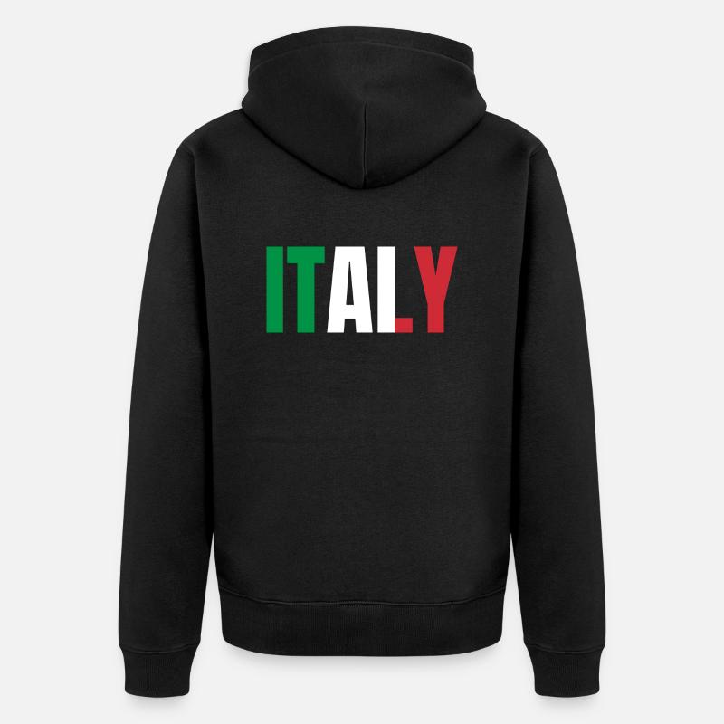 Drapeau de l’Italie - Veste à capuche bio Premium Unisexe - noir