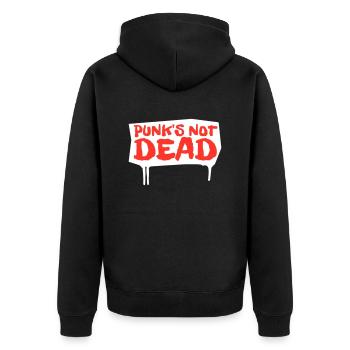 Les punks ne sont pas morts | édition rouge - Veste à capuche bio Premium Unisexe - noir - Dos - Nico (187cm)