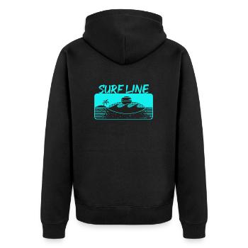Surf Line1 - Veste à capuche bio Premium Unisexe - noir - Dos - Nico (187cm)