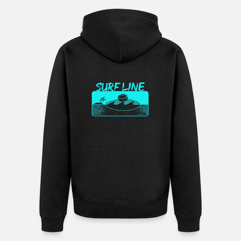 Surf Line1 - Veste à capuche bio Premium Unisexe - noir