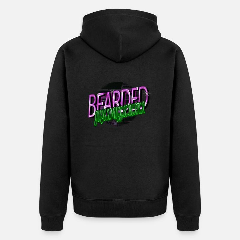 whitebeard daddy bear wizard whitebeard - Unisex Premium Bio Zip Hoodie - Schwarz