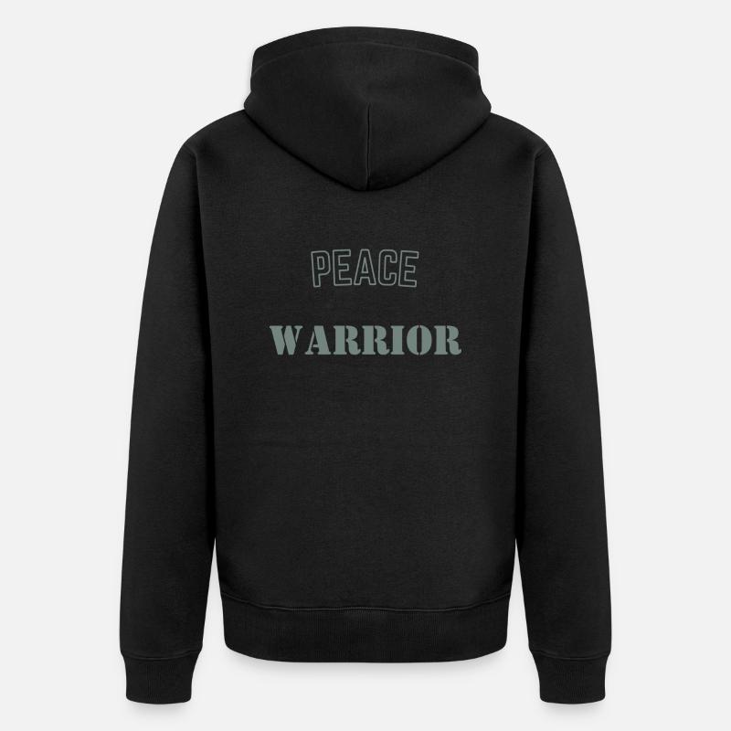 Guerrier de la paix - Veste à capuche bio Premium Unisexe - noir