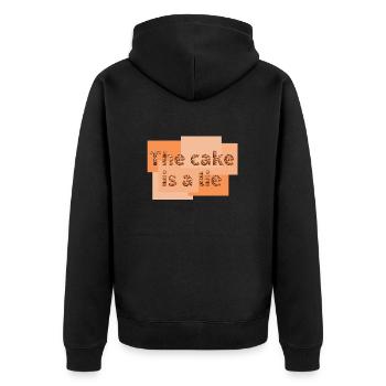 Le gâteau est un mensonge - Veste à capuche bio Premium Unisexe - noir - Dos - Nico (187cm)