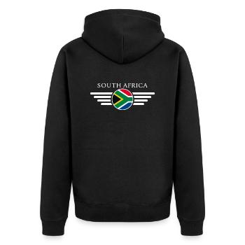 Afrique du Sud Style Design T-shirt - Veste à capuche bio Premium Unisexe - noir - Dos - Nico (187cm)