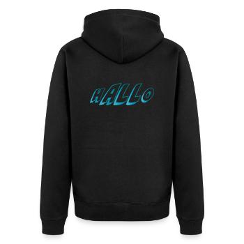 T-shirt hALLo 1 - Veste à capuche bio Premium Unisexe - noir - Dos - Nico (187cm)