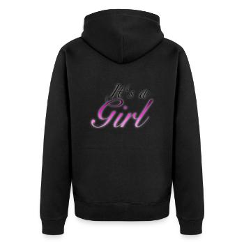 C’est une fille - Veste à capuche bio Premium Unisexe - noir - Dos - Nico (187cm)