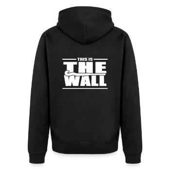 Hockey Hockey-Goalkeeper Hockeyclub Feldhockey - Unisex Premium Bio Zip Hoodie - Schwarz - Hinten - Nico (187cm)