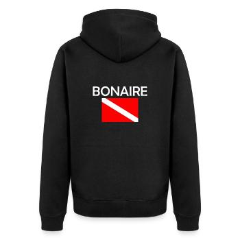 Drapeau de plongée Bonaire - Plongée sous-marine - Plongée sous-marine - Tauchen - Veste à capuche bio Premium Unisexe - noir - Dos - Nico (187cm)