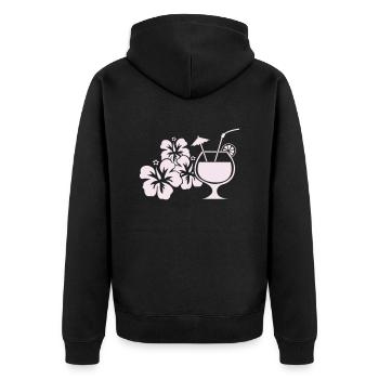 Boisson cocktail à l’hibiscus d’Hawaï - Veste à capuche bio Premium Unisexe - noir - Dos - Nico (187cm)