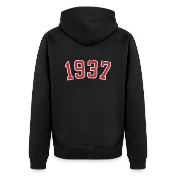 Année de naissance sport 1937 - Veste à capuche bio Premium Unisexe - noir - Dos - Nico (187cm)