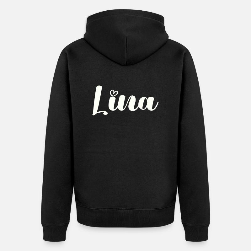 Nom de Lina - Veste à capuche bio Premium Unisexe - noir