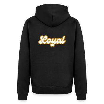 Loyauté loyale - Veste à capuche bio Premium Unisexe - noir - Dos - Nico (187cm)