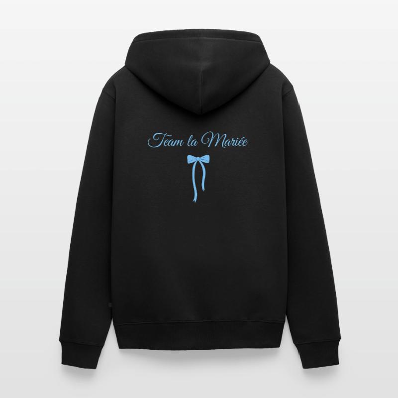 Team Die Braut Blaue Schleife Unisex Premium Bio Zip Hoodie