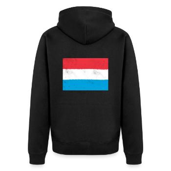 Drapeau du Luxembourg - Veste à capuche bio Premium Unisexe - noir - Dos - Nico (187cm)