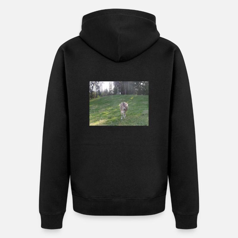 Vache - Veste à capuche bio Premium Unisexe - noir