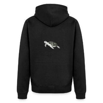 Animaux marins Tortue - Veste à capuche bio Premium Unisexe - noir - Dos - Nico (187cm)