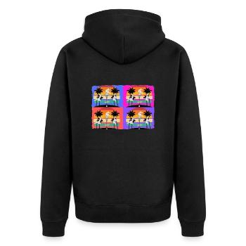 Obstacle course vs obstacle parking meter - Unisex Premium Organic Zip Hoodie - black - Back - Nico (187cm)
