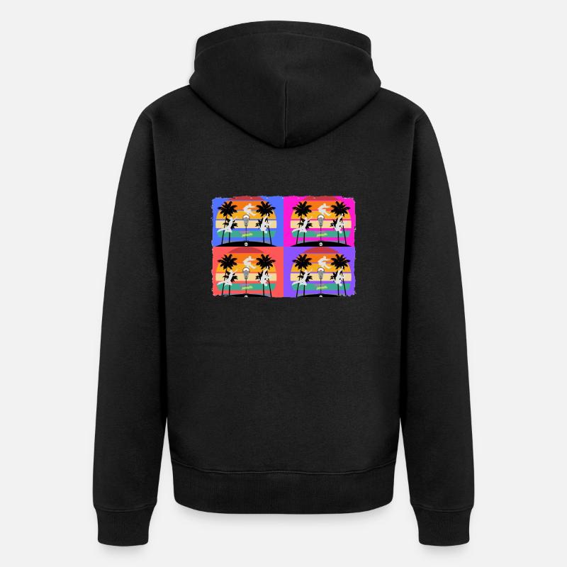 Hindernisparcours vs Hindernisparkuhr - Unisex Premium Bio Zip Hoodie - Schwarz