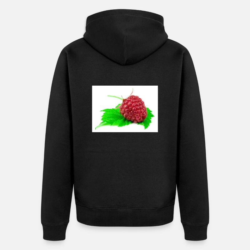 Raspberry. Raspberry - Unisex Premium Organic Zip Hoodie - black