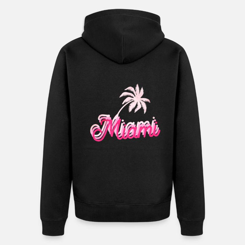 Miami, Floride - Veste à capuche bio Premium Unisexe - noir