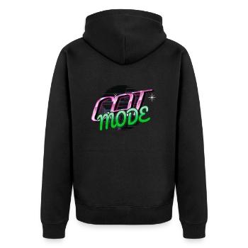 jokes present idea sayings awesome cat lover love - Unisex Premium Organic Zip Hoodie - black - Back - Nico (187cm)