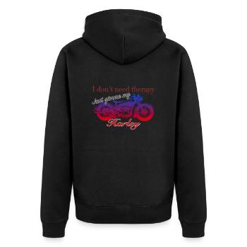 Auto-thérapie - Veste à capuche bio Premium Unisexe - noir - Dos - Nico (187cm)