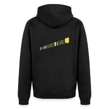 best cousin ever quote - Unisex Premium Organic Zip Hoodie - black - Back - Nico (187cm)