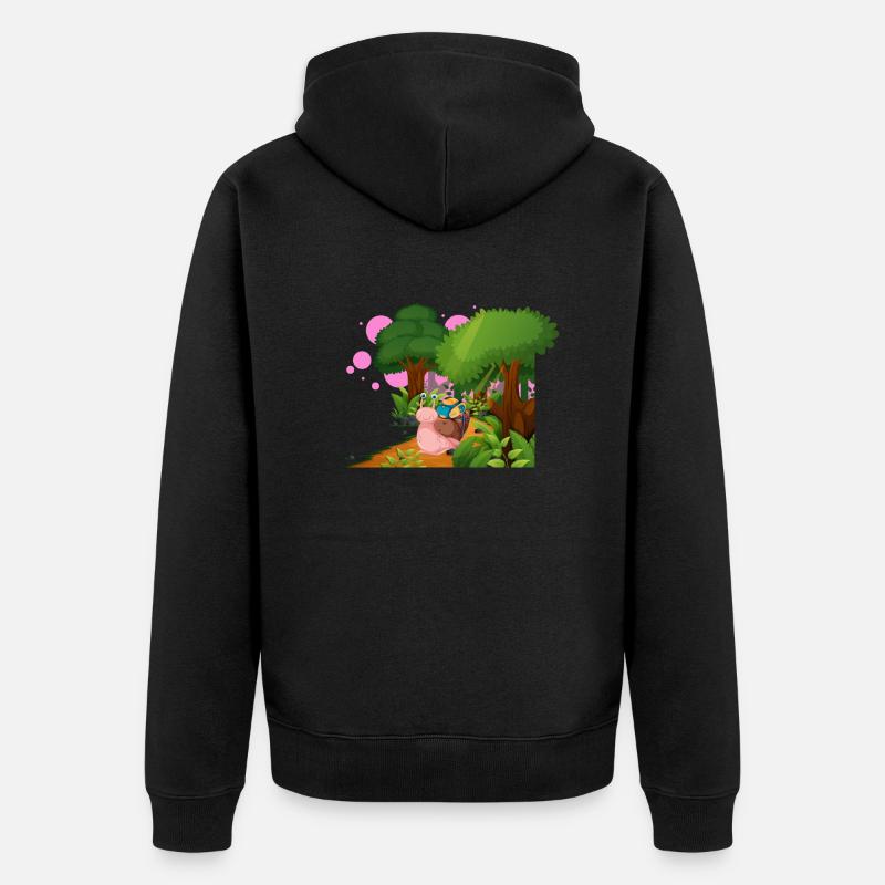 Escargots migrateurs - Veste à capuche bio Premium Unisexe - noir