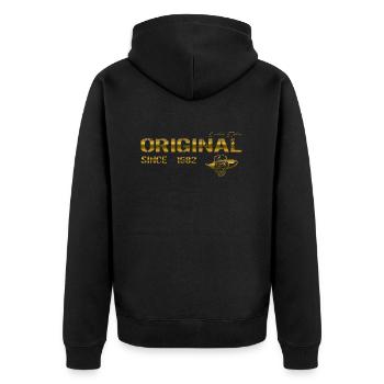 Original depuis 1982 - Veste à capuche bio Premium Unisexe - noir - Dos - Nico (187cm)