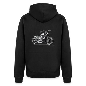 La saison moto a commencé pour tous les motards - Veste à capuche bio Premium Unisexe - noir - Dos - Nico (187cm)