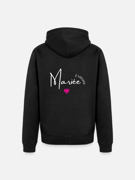 La future mariée - Veste à capuche bio Premium Unisexe - noir