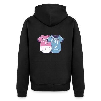 Tenues de bébé - Veste à capuche bio Premium Unisexe - noir - Dos - Nico (187cm)