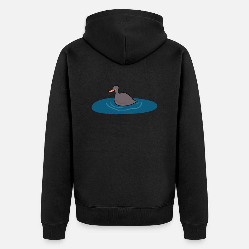 Oiseau canard 2 - Veste à capuche bio Premium Unisexe - noir