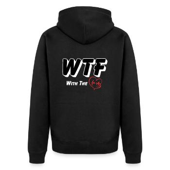 WTF - En famille - Veste à capuche bio Premium Unisexe - noir - Dos - Nico (187cm)