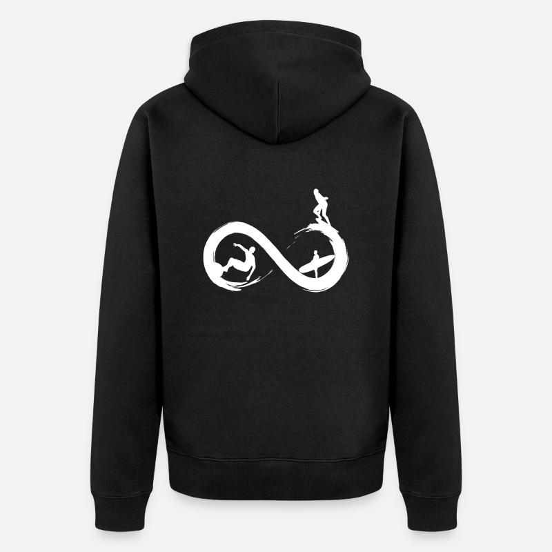 Surf à l’infini - Veste à capuche bio Premium Unisexe - noir
