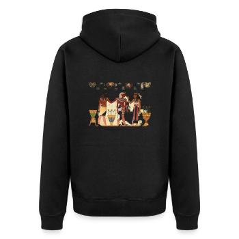 epoque Pharaon - Veste à capuche bio Premium Unisexe - noir - Dos - Nico (187cm)