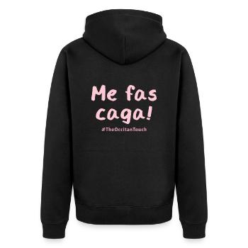 Me fas caga !! - Veste à capuche bio Premium Unisexe - noir - Dos - Nico (187cm)