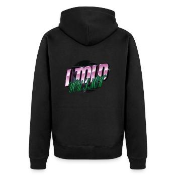 birthday present beard gang christmas present fun - Unisex Premium Bio Zip Hoodie - Schwarz - Hinten - Nico (187cm)
