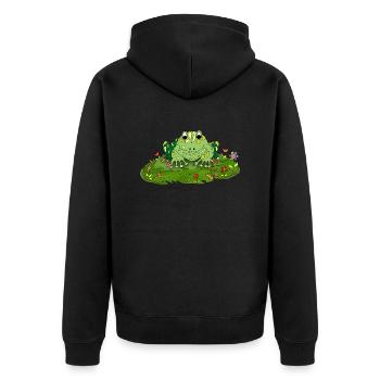 Grenouille - Veste à capuche bio Premium Unisexe - noir - Dos - Nico (187cm)